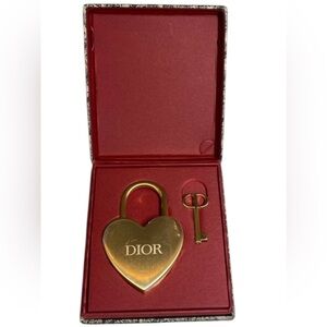 Brand New Dior Beauty Heart Padlock and Key Set, Gift with Purchase